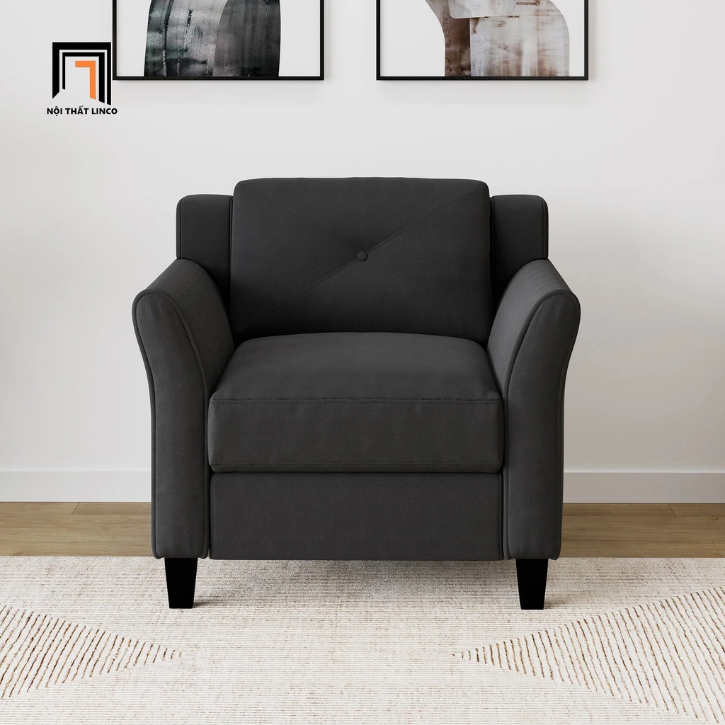 ghế sofa đơn màu đen
