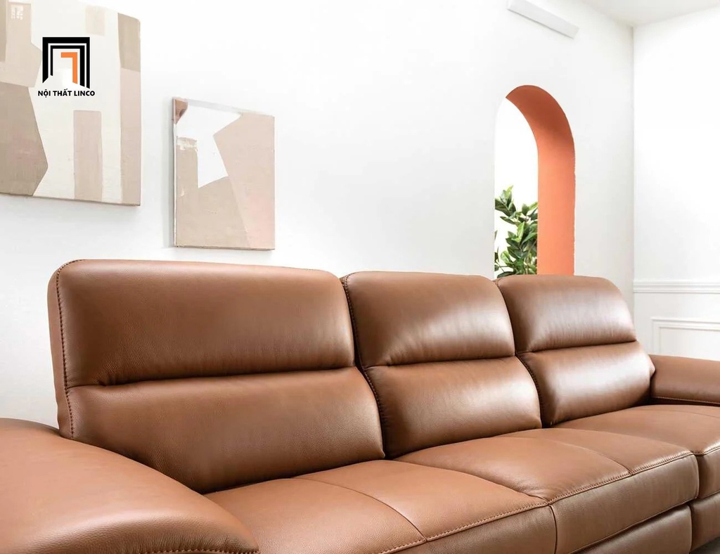 brown leather sofa