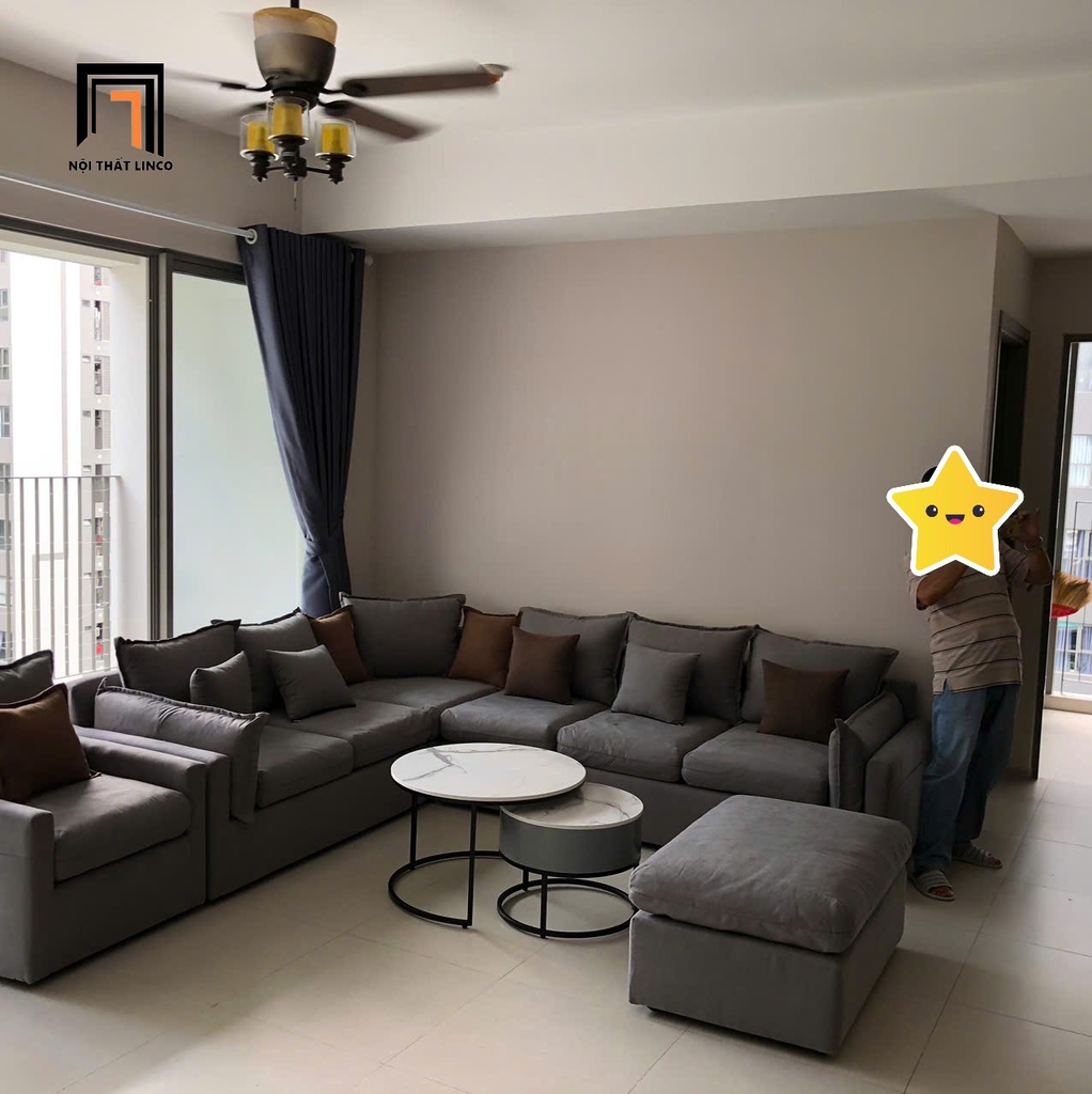 sofa màu xám đẹp cho phòng khách
