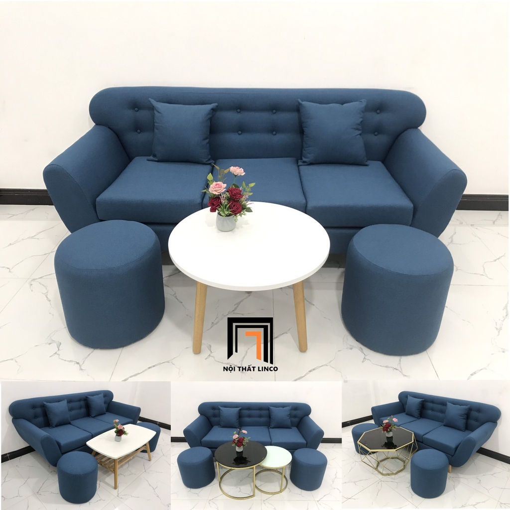 set ghế sofa xanh dương