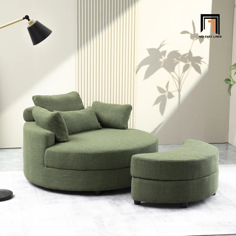 sofa đơn, ghế sofa đơn, sofa đơn tròn thư giãn, sofa đơn ngồi đọc sách, sofa đơn đặt tại phòng ngủ
