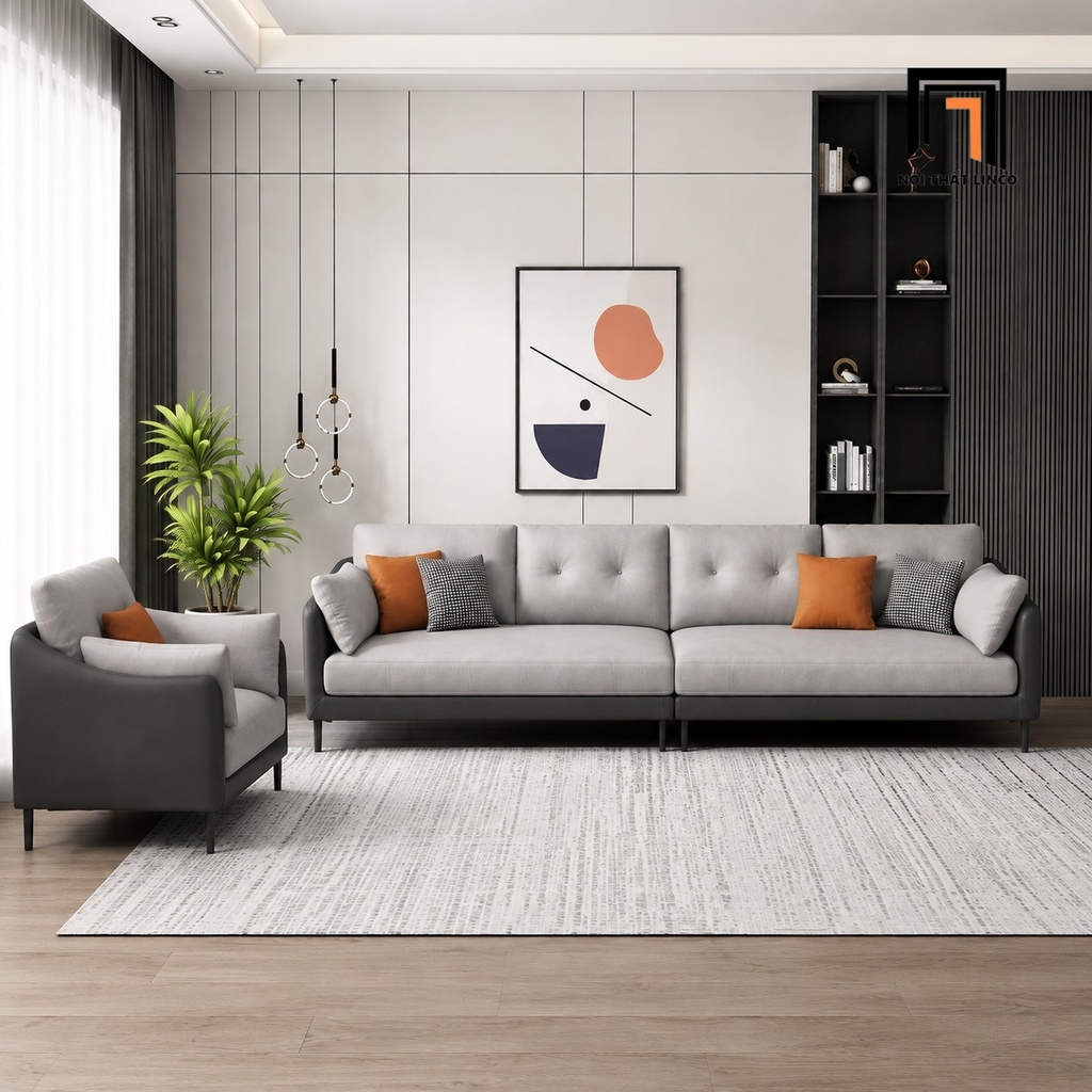 sofa phòng khách cao cấp trẻ trung hiện đại