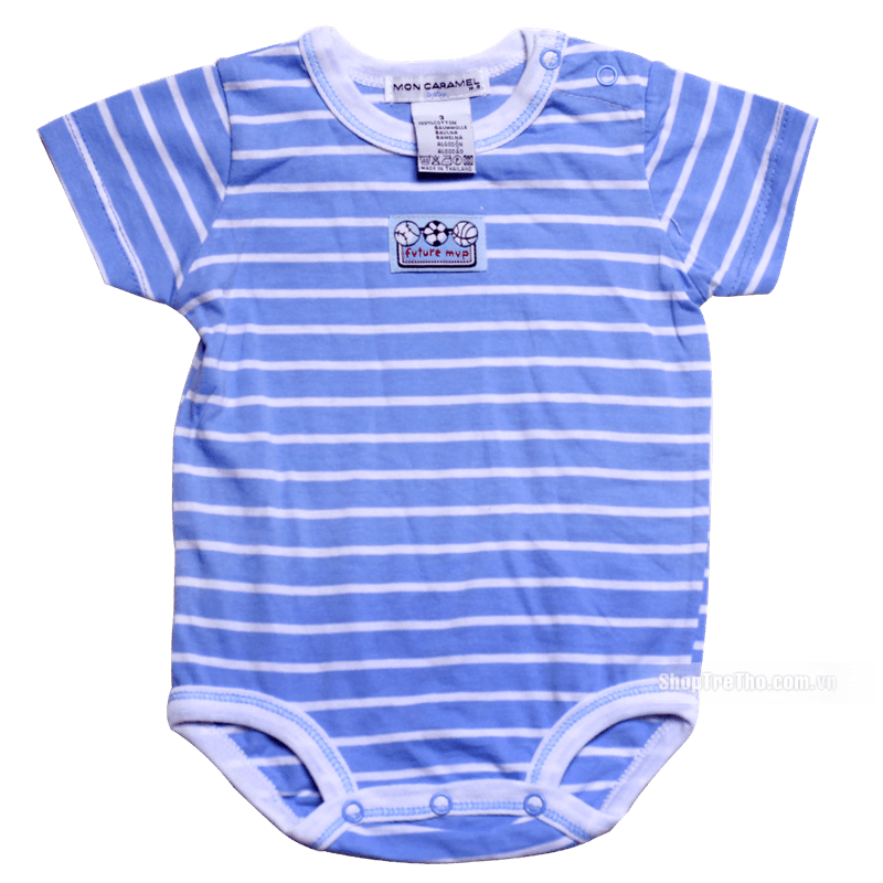 Bộ body bé trai màu kẻ xanh