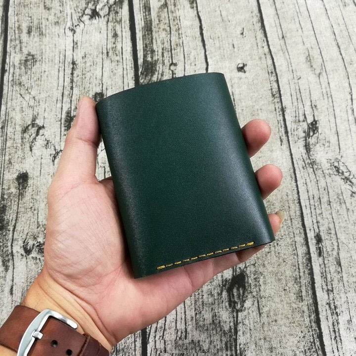 Ví nam mẫu đứng mini nút bấm - Đen