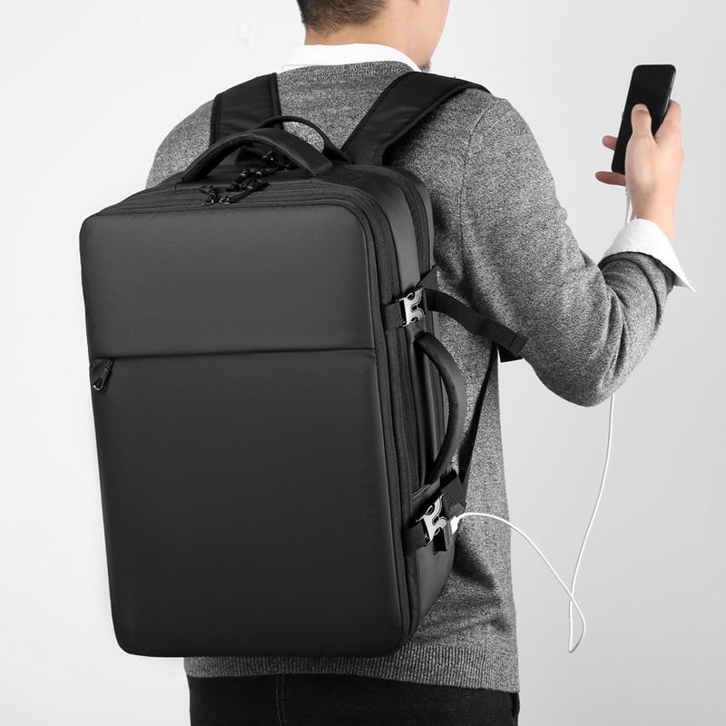 Balo đa năng đựng Laptop QINNXER kèm ngăn phụ, cáp sạc và khe phone ẩn có thể nới rộng