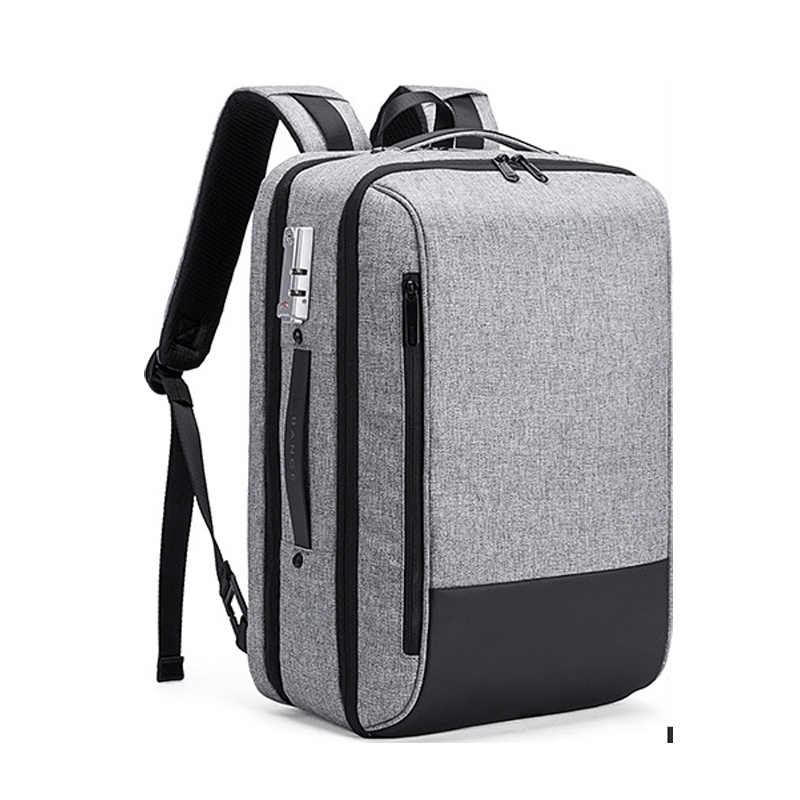 Balo du lịch đựng Laptop 16 inch BANGE thiết kế thông minh kèm khóa mật mã, cáp sạc ẩn và đai gắn Vali