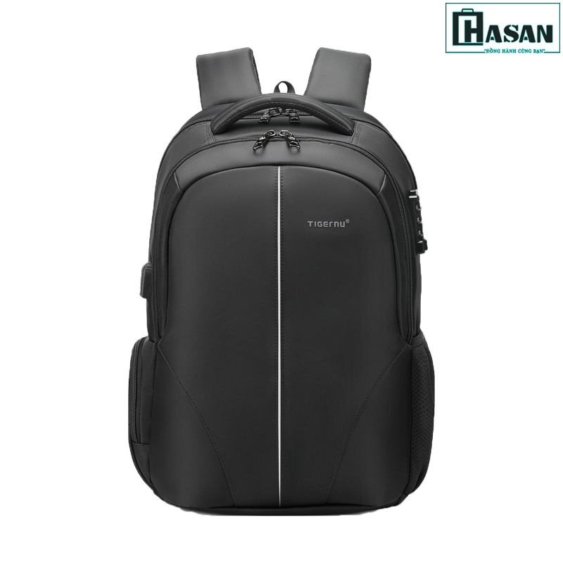Balo thể thao đựng Laptop TIGERNU chống nước, có thể nới rộng, khóa TSA007 kèm cáp sạc ẩn cao cấp