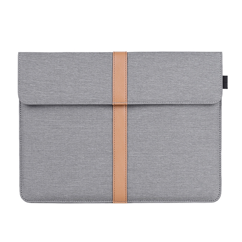 Túi chống sốc Laptop, Macbook Canvasartisan viền da kèm khe cắm bút và khe sạc cao cấp