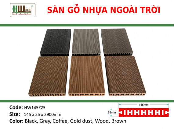 HW145Z25 Grey 145x25x2200 Lổ H