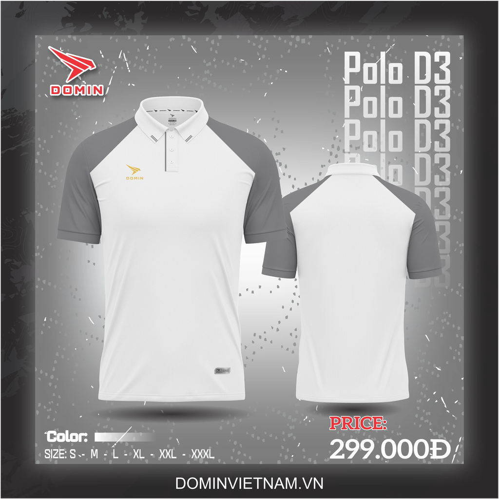 Áo Polo Thể Thao Domin D3 - Màu Trắng