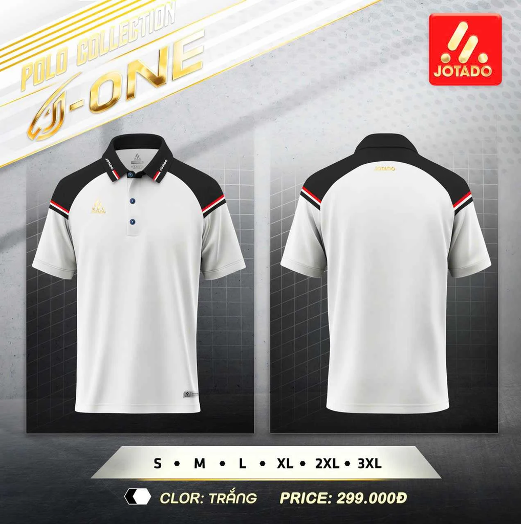 Áo Polo Thể Thao Jotado J1 - Màu Trắng