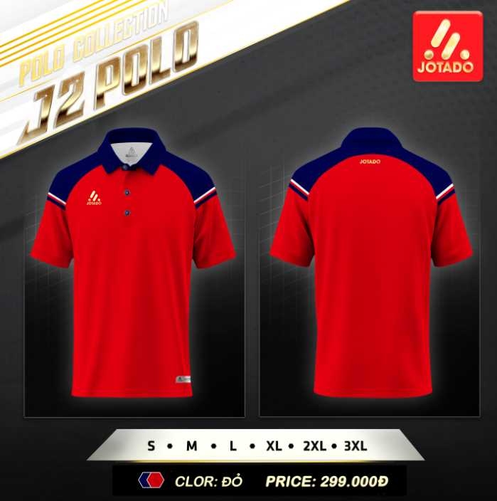 Áo Polo Thể Thao Jotado J2 Domin - Màu Đỏ