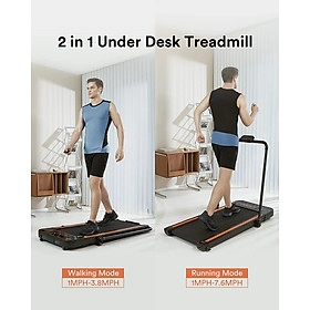 Máy Chạy Bộ Xiaomi Urevo Strol 2 in 1 Thông Minh Có Điều Khiển Từ Xa, Độ Ồn Thấp 35dB, Thiết Kế Mỏng Nhỏ Gọn Thảm Chạy Đàn Hồi 5 Lớp, Công Suất Lớn 2235 W - Hàng Chính Hãng