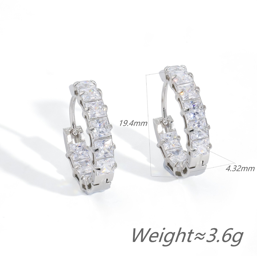 Bông tai titan bạc hạt 2600213