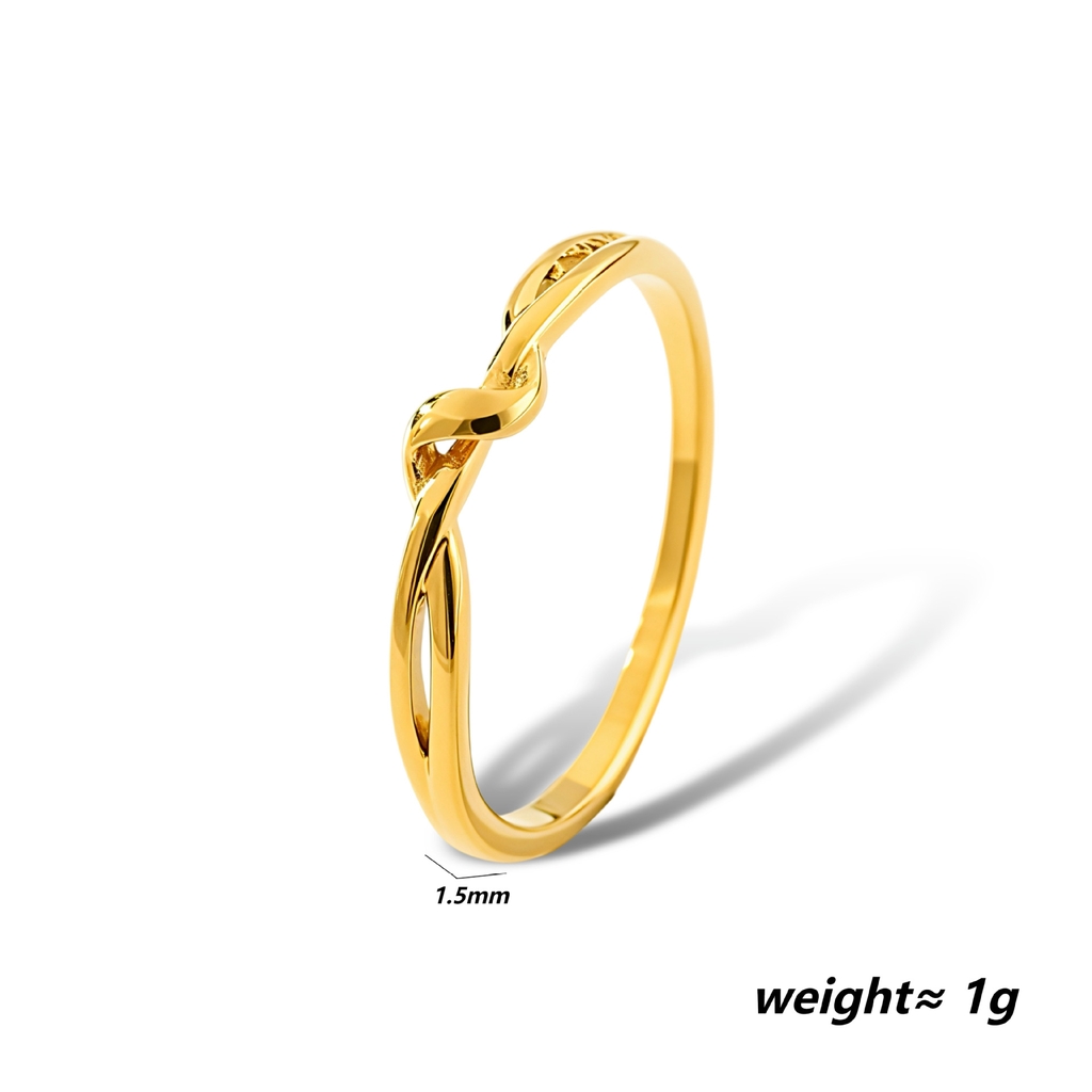 Nhẫn titan vàng xoắn 2600216