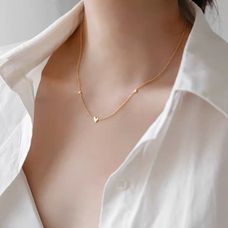 Dây chuyền titan charm tim 2500479