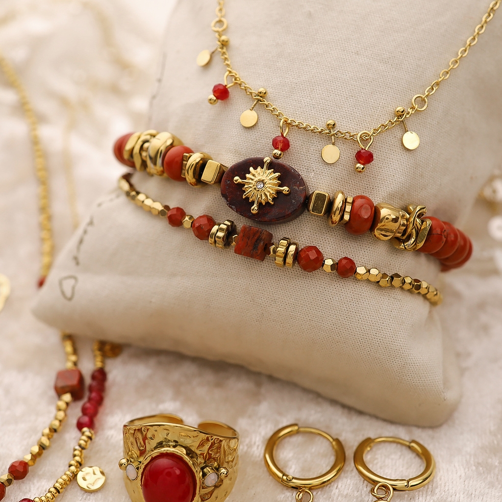 Dây chuyền chuỗi hạt đá ngọc hồng lựu (Garnet) 2500632