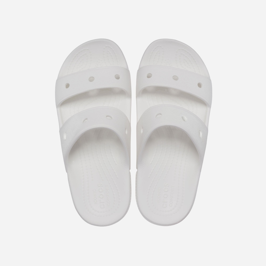 Dép Quai Ngang Unisex Crocs Classic - Trắng