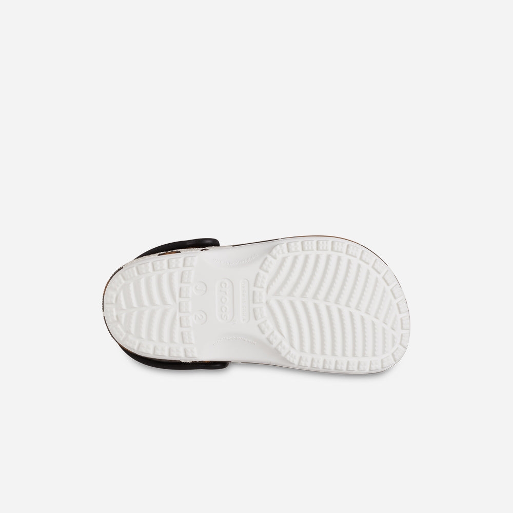 Giày Clog Trẻ Em Crocs Classic Cow Print - Nâu