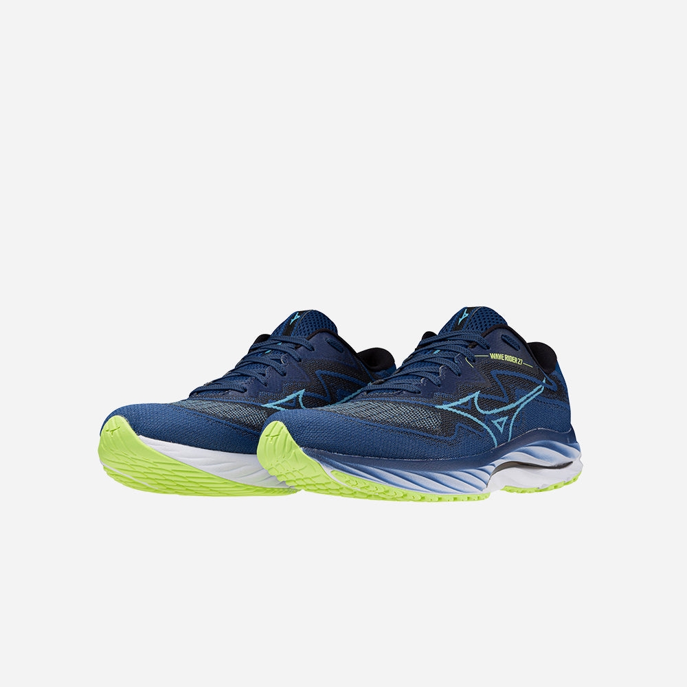 Giày Chạy Bộ Nam Mizuno Wave Rider 27 Ssw 2E - Xanh Navy