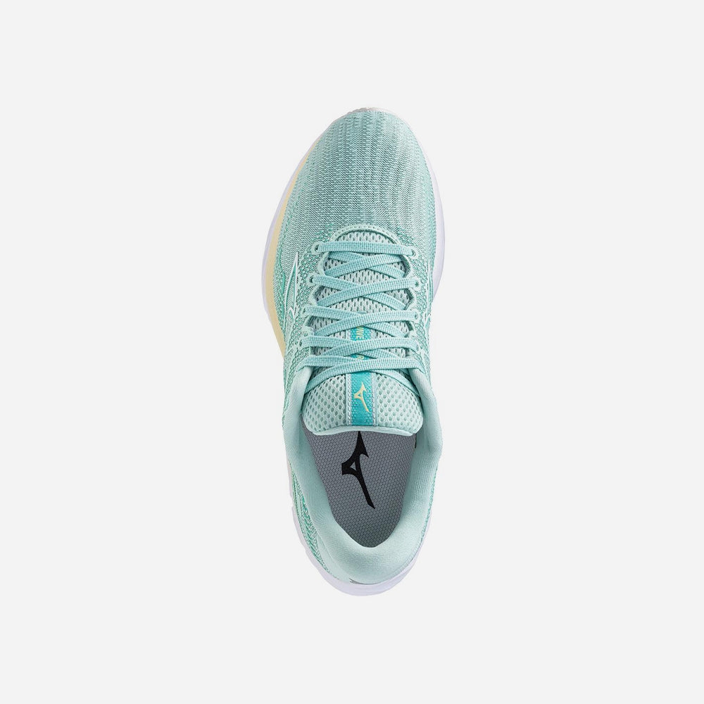 Giày Chạy Bộ Nữ Mizuno Wave Rider 27 D - Xanh Lá