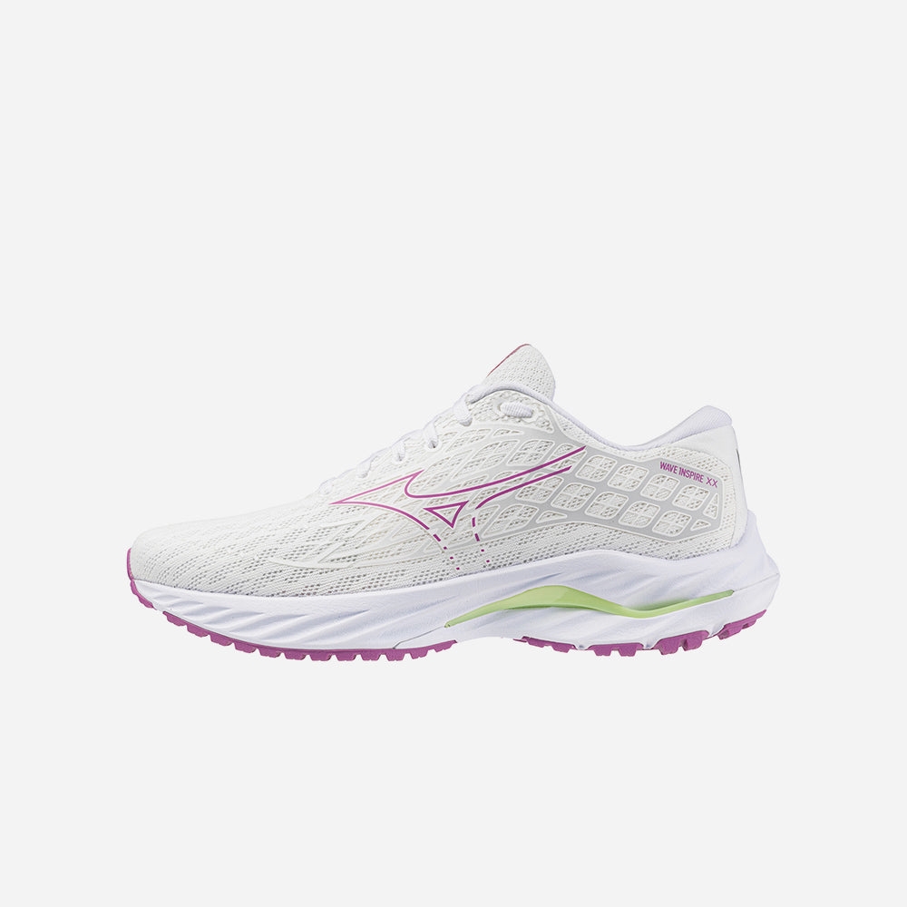 Giày Chạy Bộ Nữ Mizuno Wave Inspire 20 D - Trắng