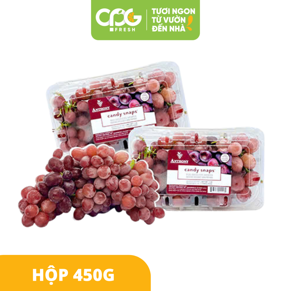 Nho đỏ không hạt Candy Snaps Mỹ (Size 15-22mm)