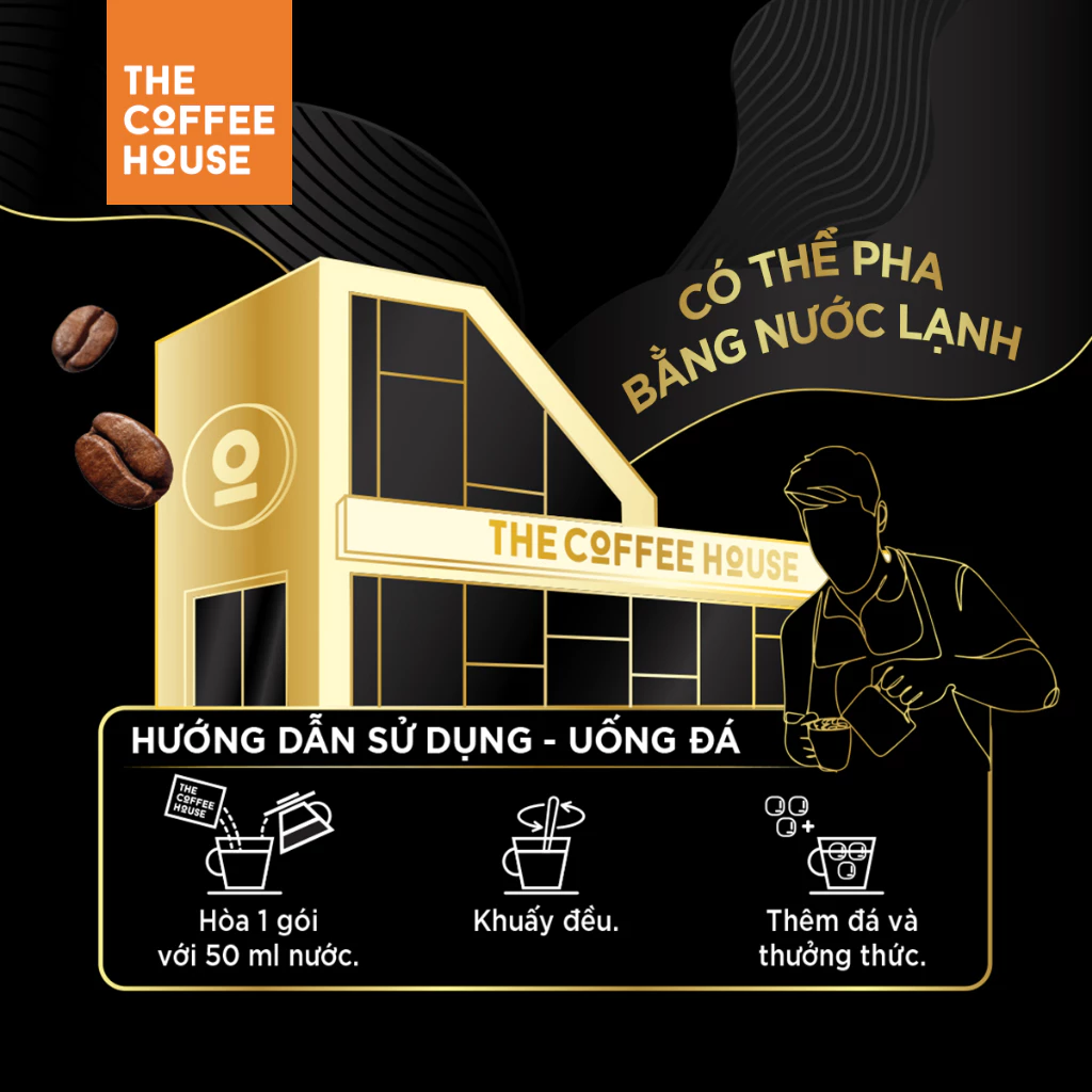 Thùng Hộp cà phê đen đá The Coffee House (Hộp 14 gói x 16 g) - Thùng 24 Hộp