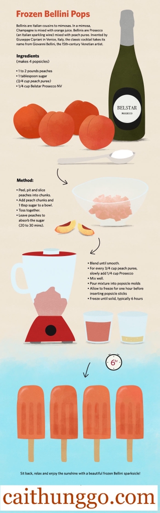 Frozen Bellini Pops: