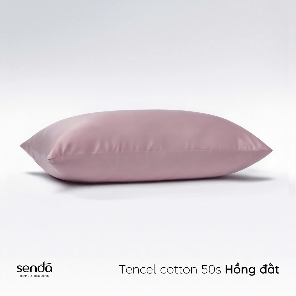 Vỏ gối nằm Tencel Cotton họa tiết trơn màu