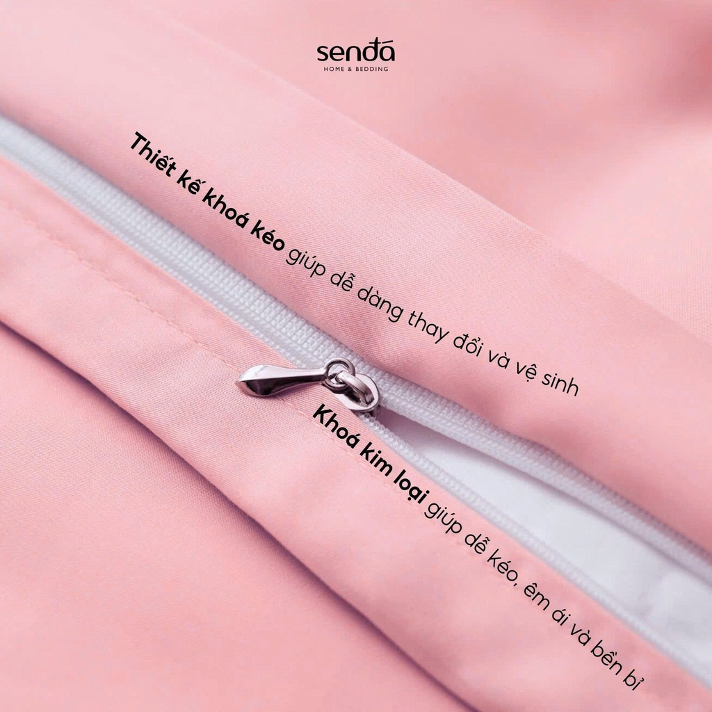 Vỏ chăn bông Lụa Tencel trơn màu 3