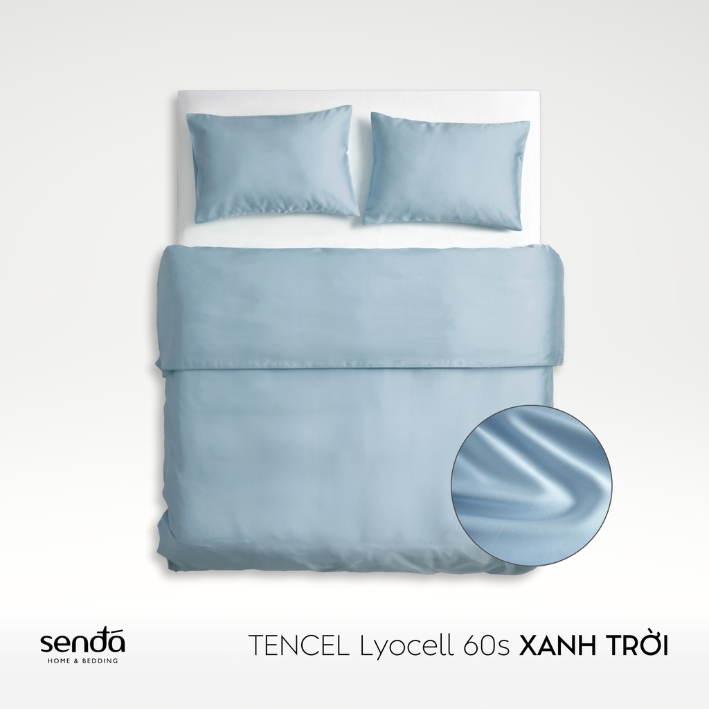 Bộ chăn gối 3 món Lụa Tencel trơn màu