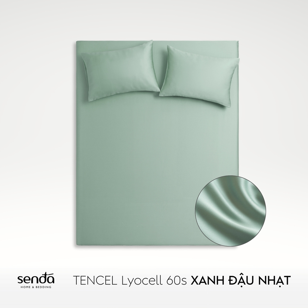 Bộ ga gối 3 món Lụa Tencel trơn màu