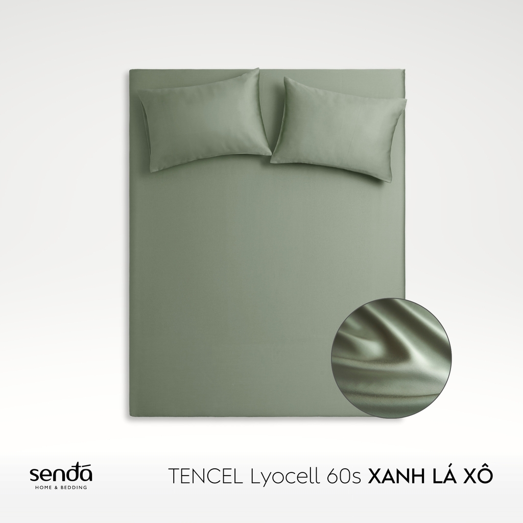 Bộ ga gối 3 món Lụa Tencel trơn màu