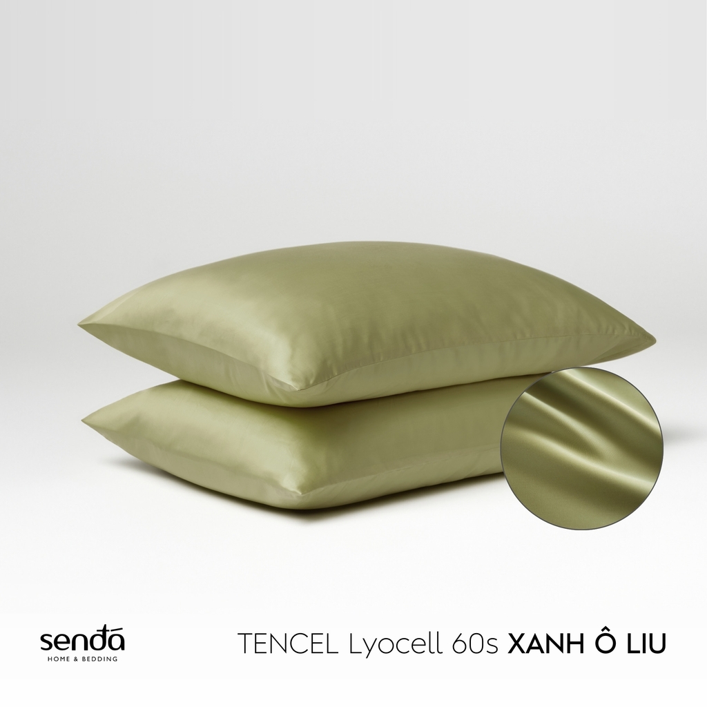 Vỏ gối nằm Lụa Tencel trơn màu