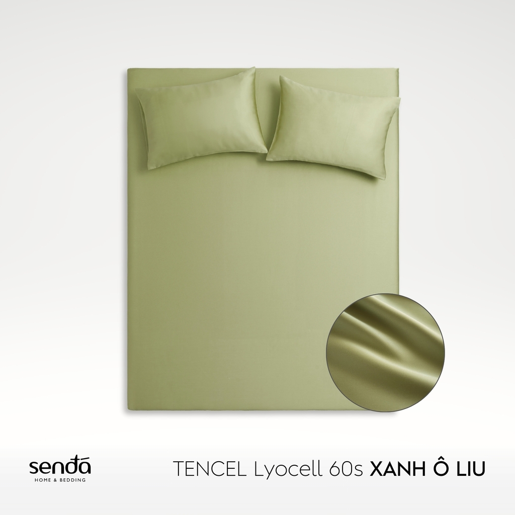 Bộ ga gối 3 món Lụa Tencel trơn màu