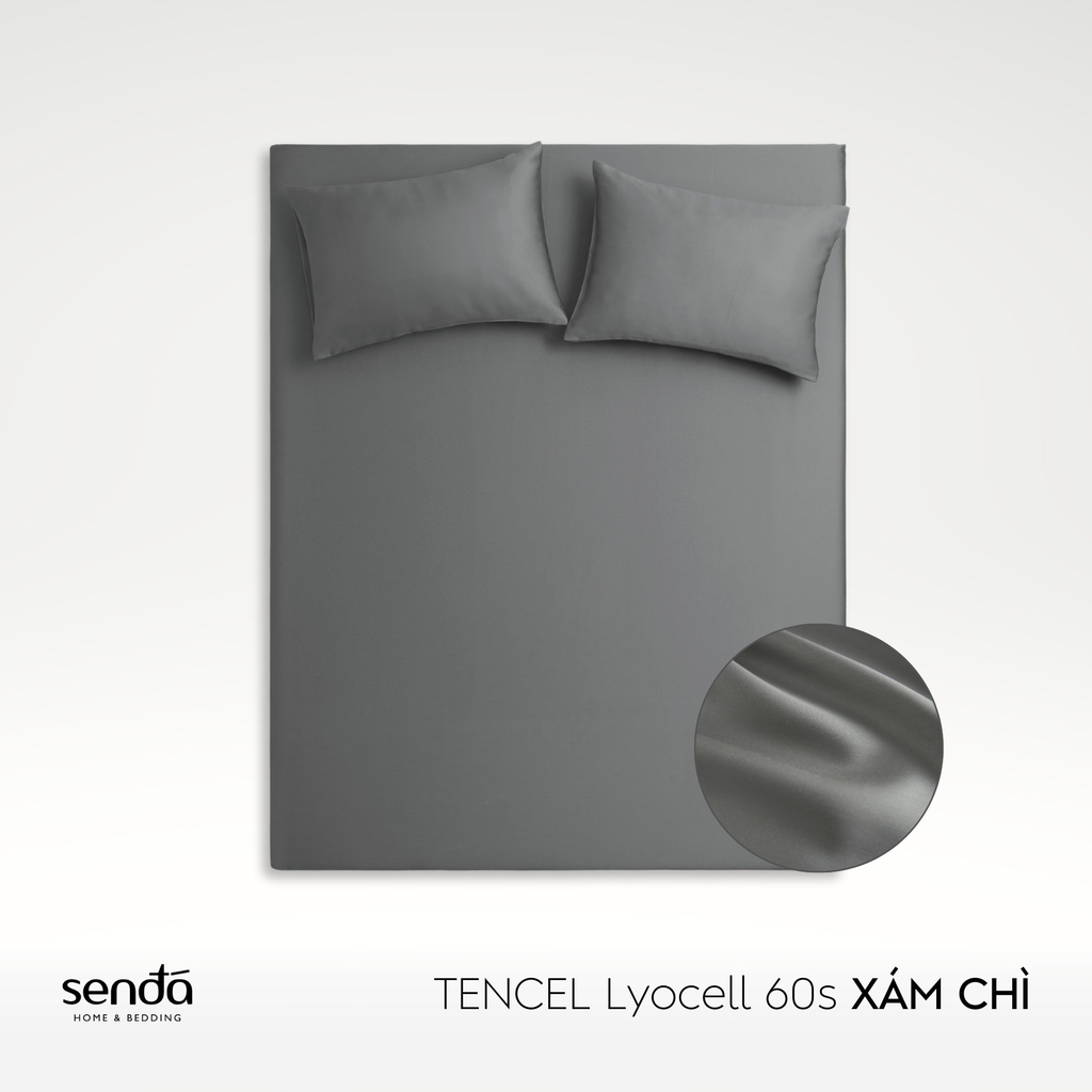 Bộ ga gối 3 món Lụa Tencel trơn màu
