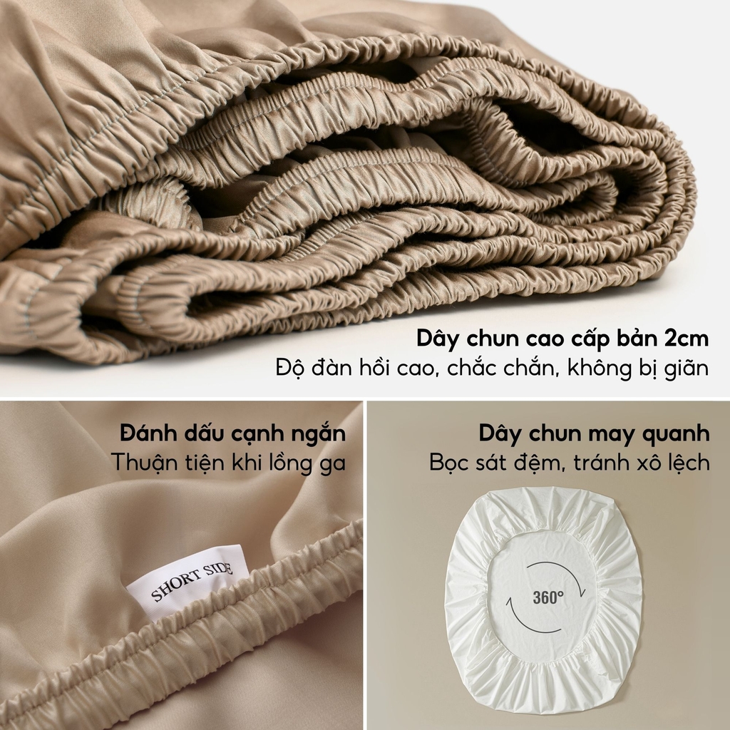Ga giường Lụa Tencel Cotton trơn màu