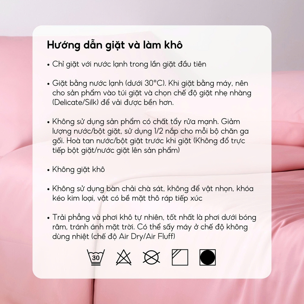 Vỏ chăn bông Lụa Tencel trơn màu 1