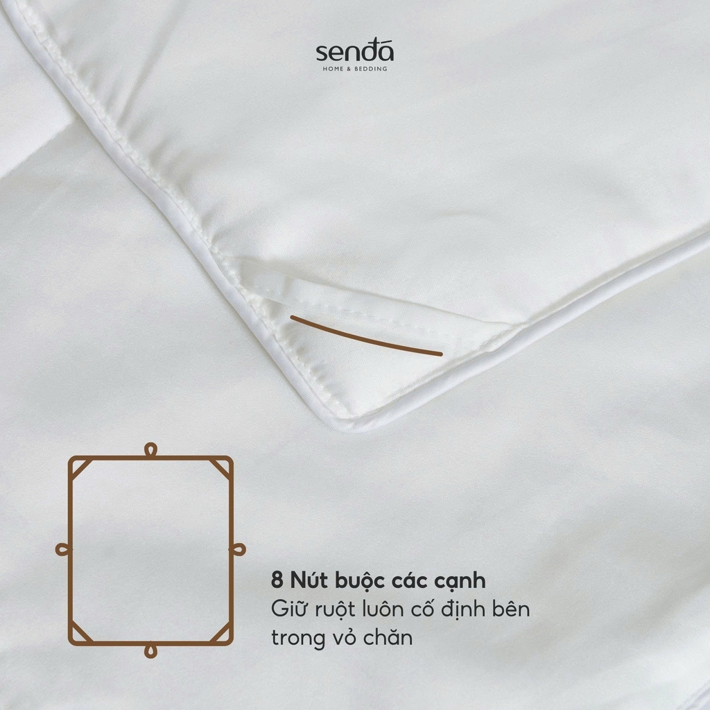 Ruột chăn Mây 220x200 bông Microfiber