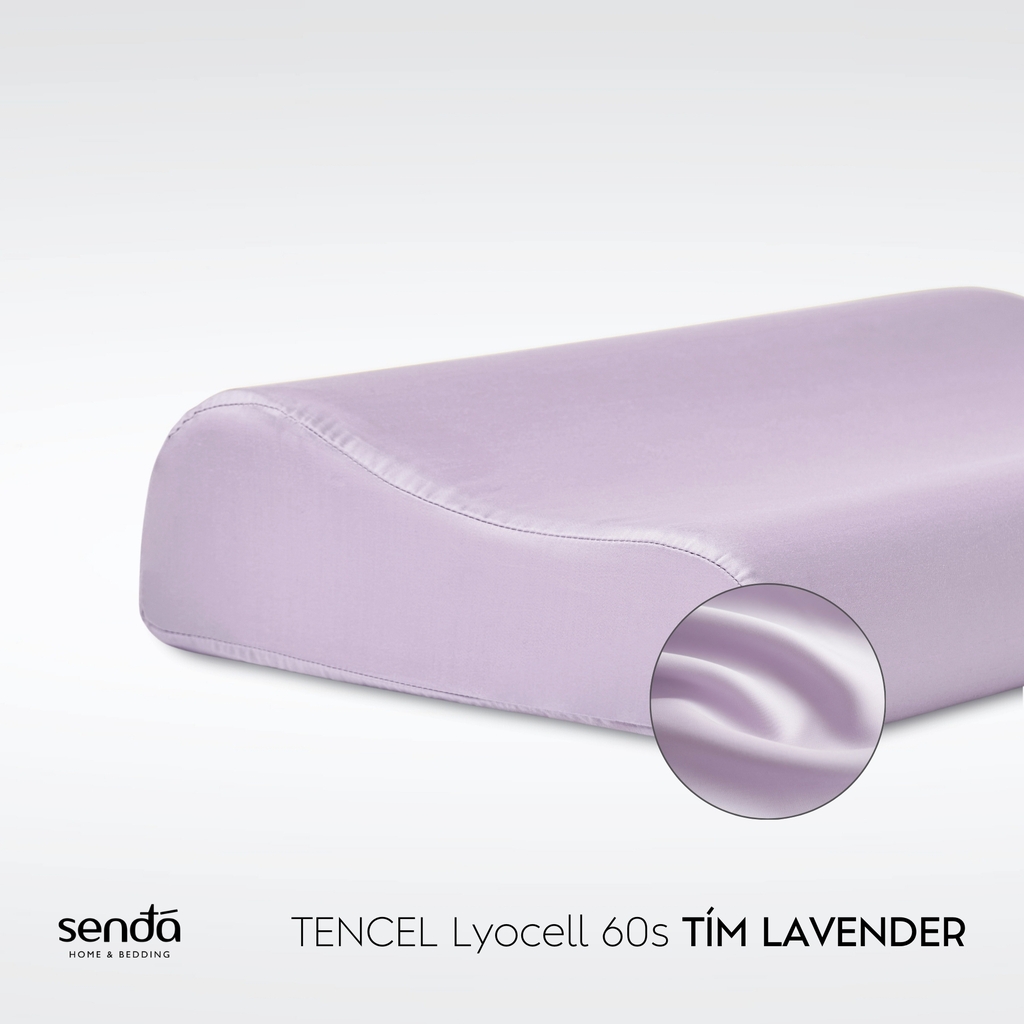 Vỏ gối cao su non - memory foam Lụa Tencel trơn màu 4