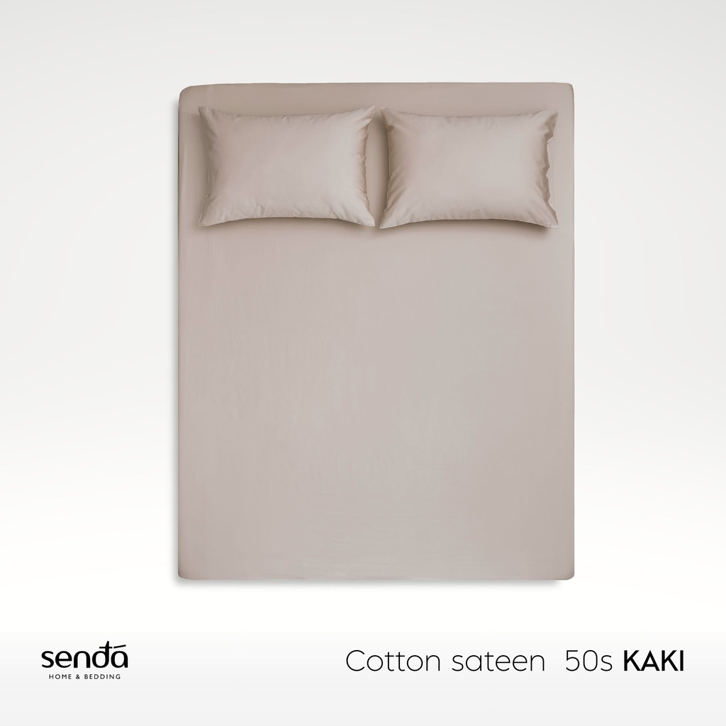 Bộ ga gối 3 món Cotton Sateen 50S trơn màu