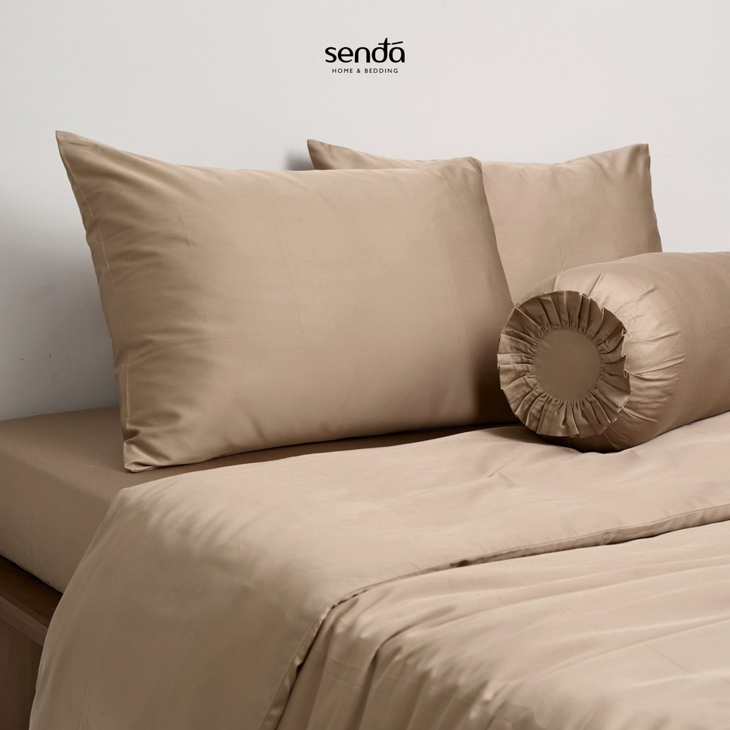 Bộ chăn ga gối 5 món Tencel Cotton trơn màu