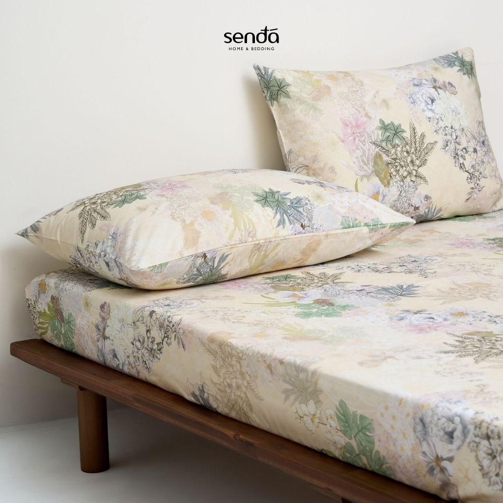 Bộ ga gối 3 món Cotton 40S họa tiết - Ly ly