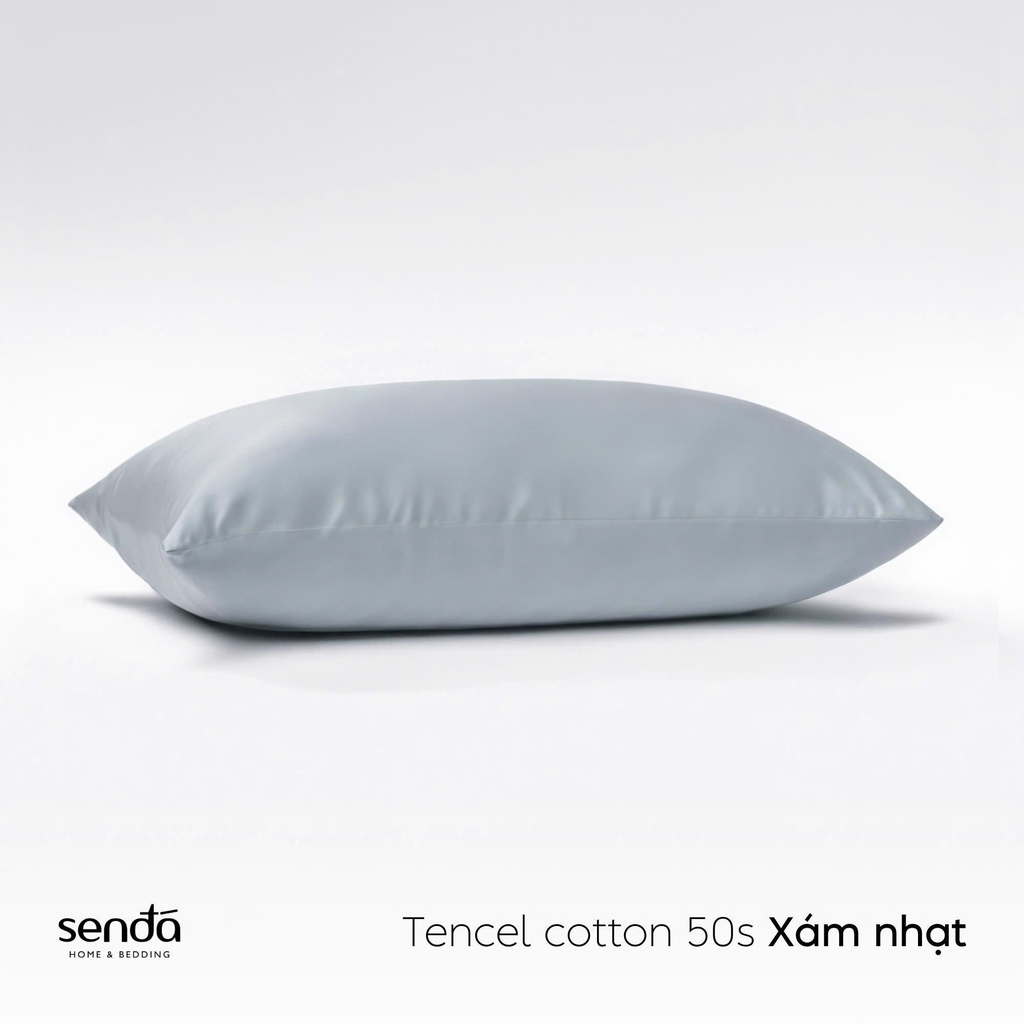 Vỏ gối nằm Tencel Cotton họa tiết trơn màu