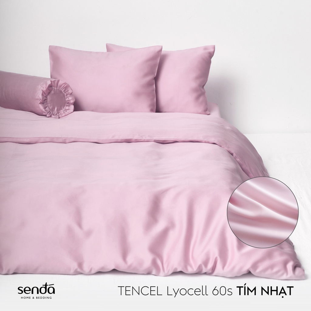 Bộ 5 món chăn ga gối Lụa Tencel trơn màu 5