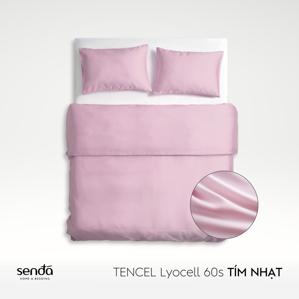 Bộ chăn gối 3 món Lụa Tencel trơn màu 5