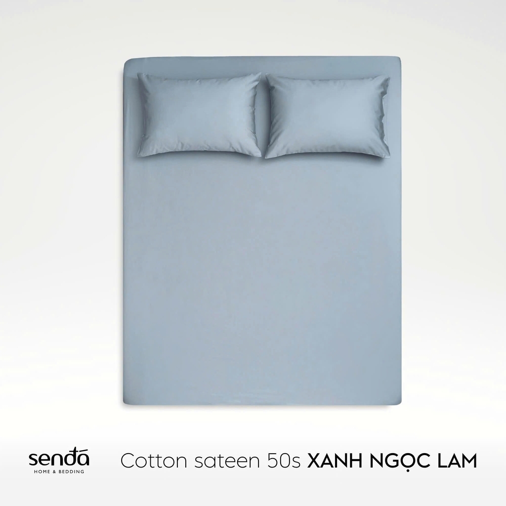 Bộ ga gối 3 món Tencel Cotton trơn màu