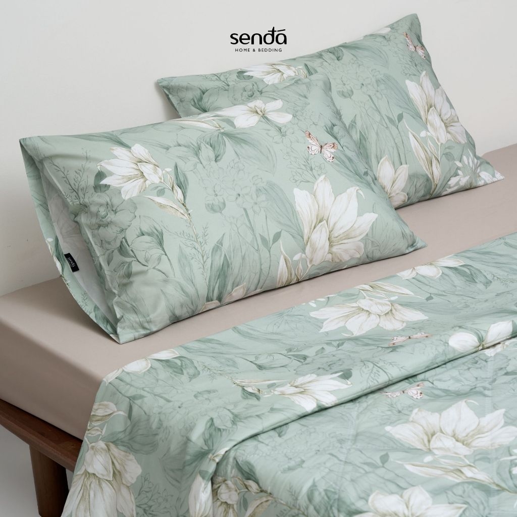 Bộ chăn ga gối 4 món (chăn chần bông) Cotton 40S họa tiết - Ly ly