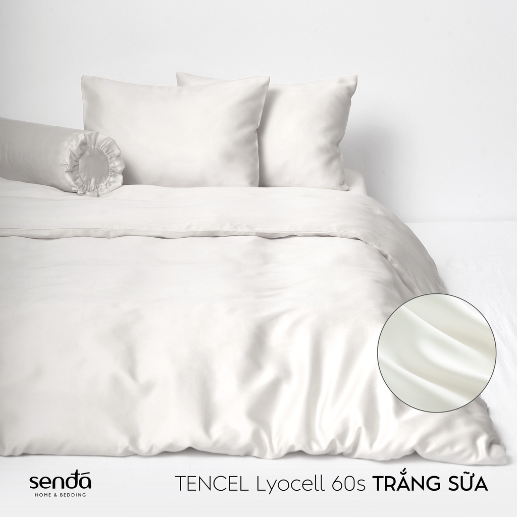Bộ 5 món chăn ga gối Lụa Tencel trơn màu 2